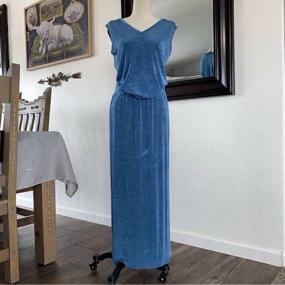 Weekenders Womens V-Neck Sleeveless Convertible Midi Maxi Dress Blue Size S/P - Picture 7 of 15